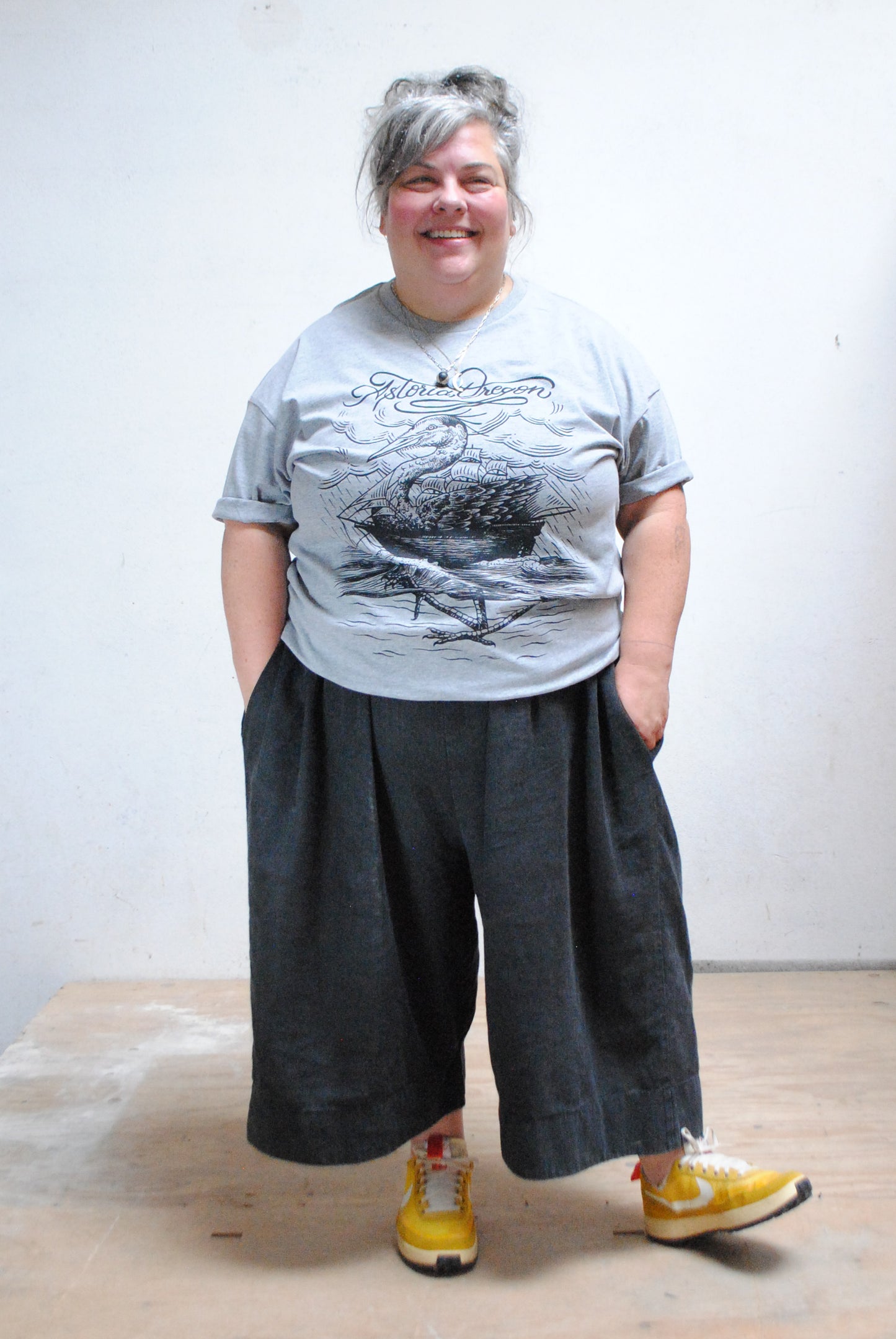 Astoria Heron Tee - Heather Grey
