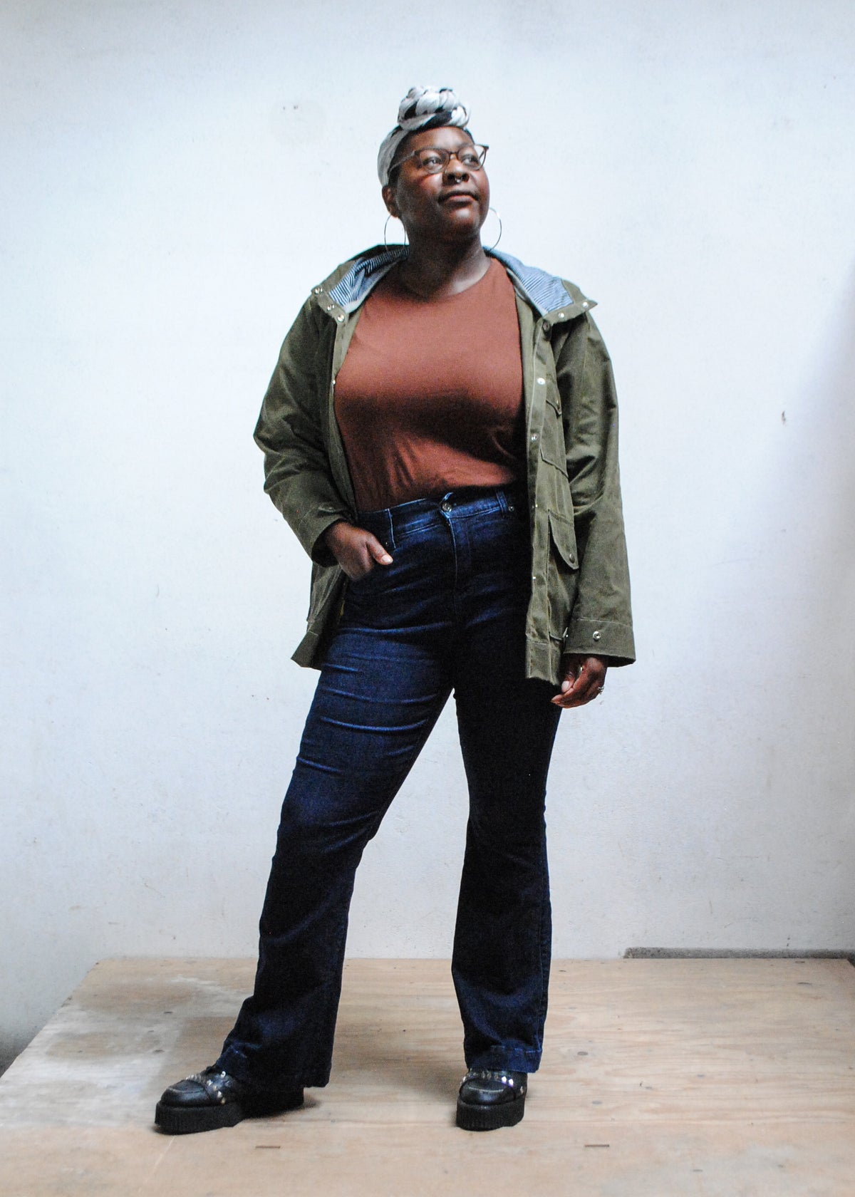 S + W Waxed Canvas Rain Jacket - Olive