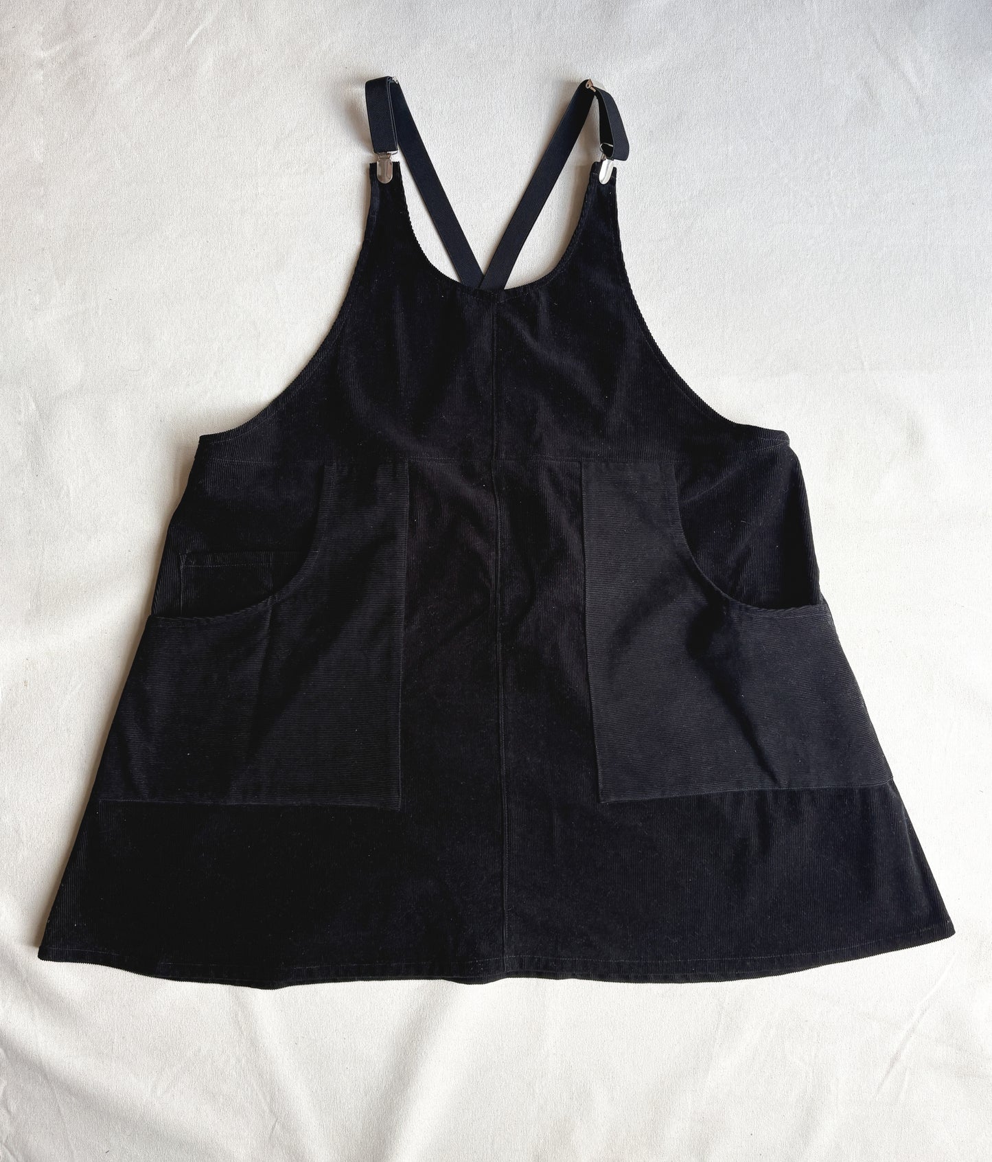 Black Corduroy Suspender Dress