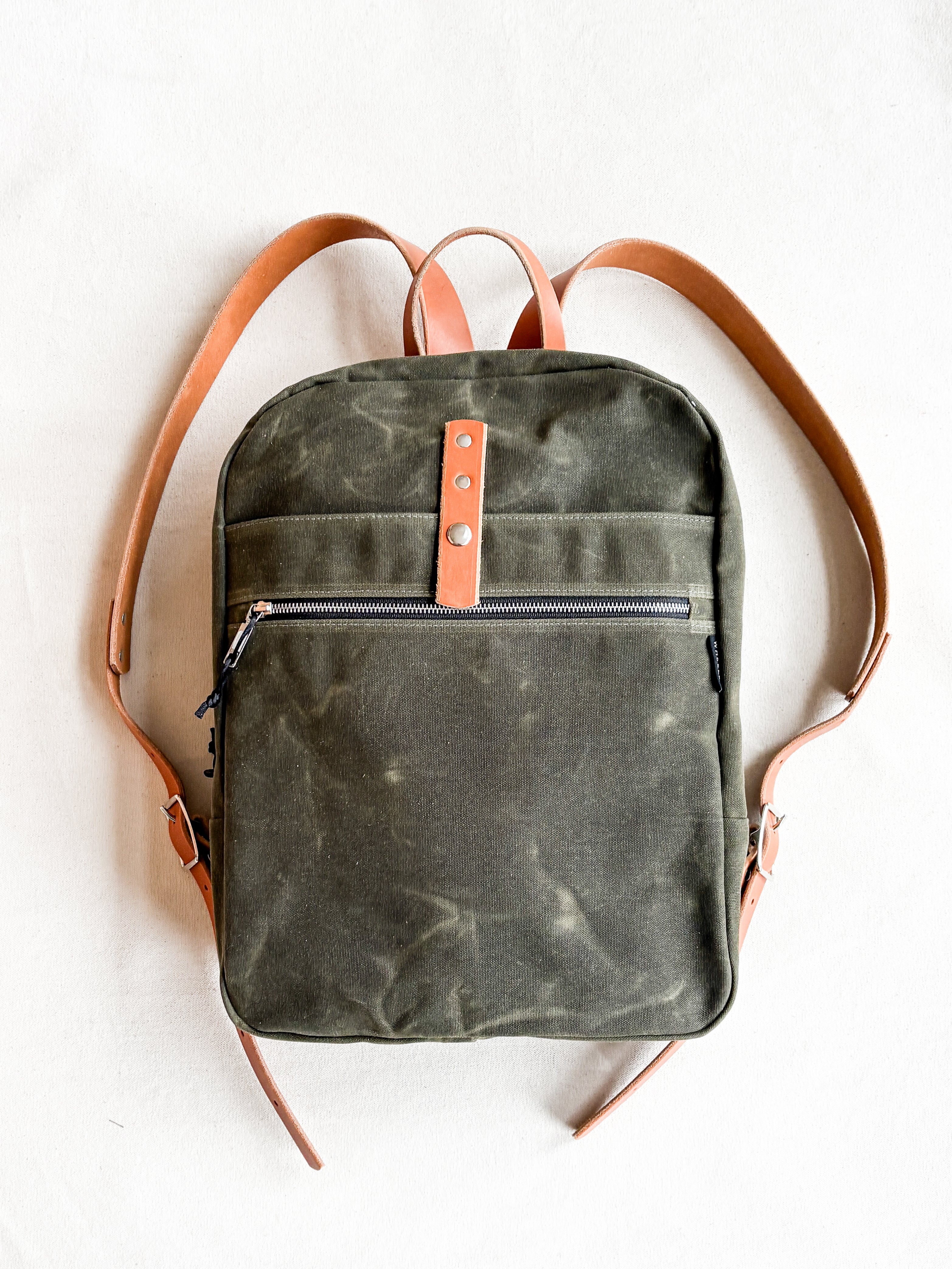 Waxed Canvas Zip Top Backpack – Shift + Wheeler