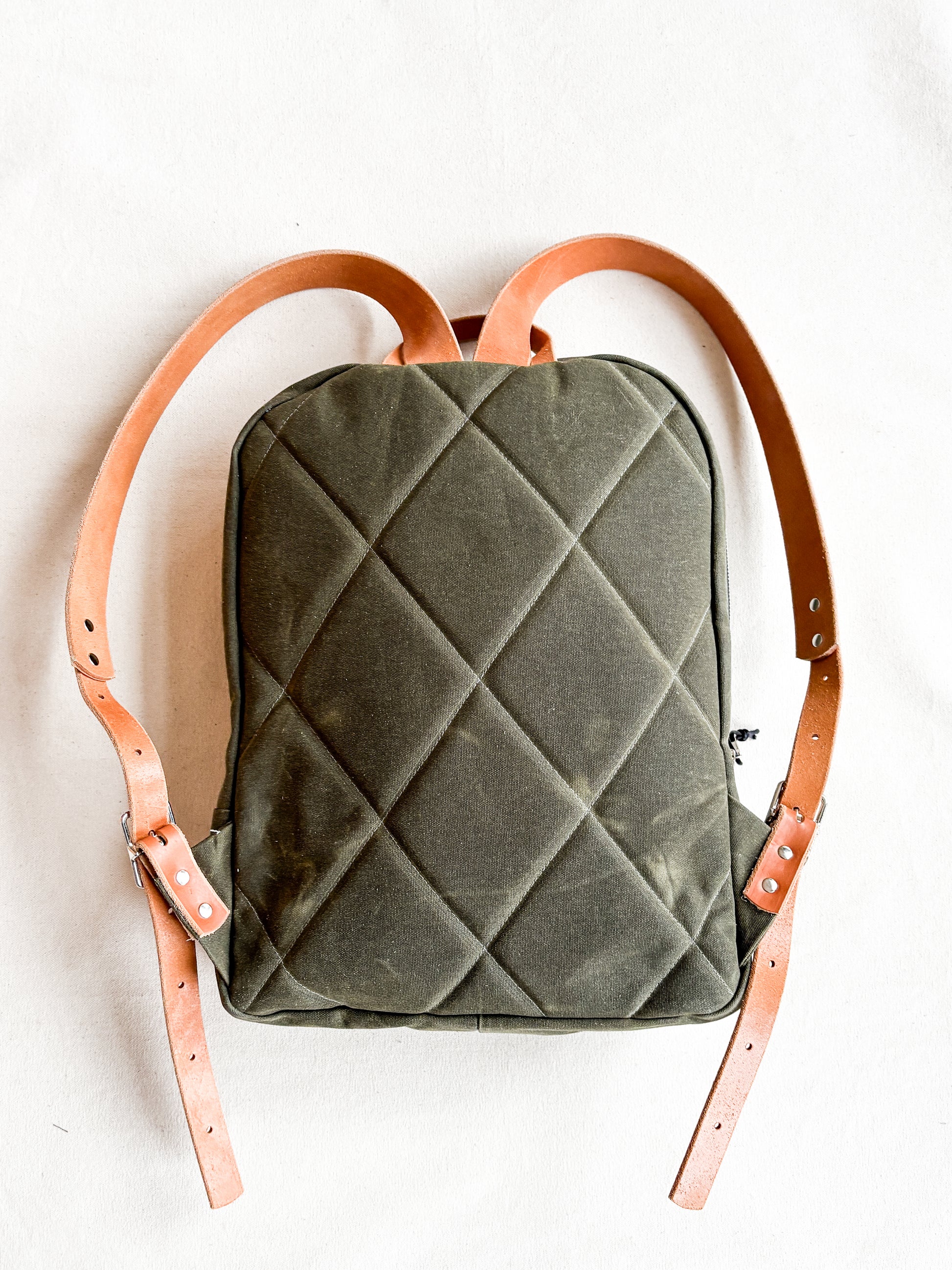 Waxed Canvas Zip Top Backpack – Shift + Wheeler