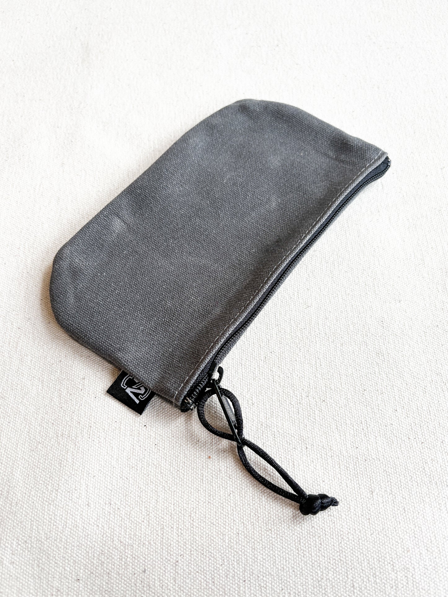 Small Waxed Canvas Zipper Pouch