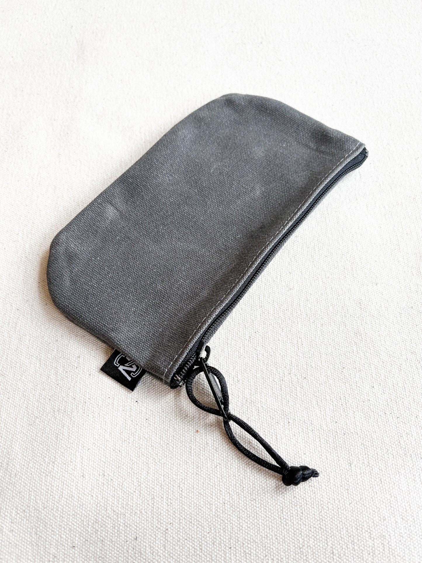Small Waxed Canvas Zipper Pouch