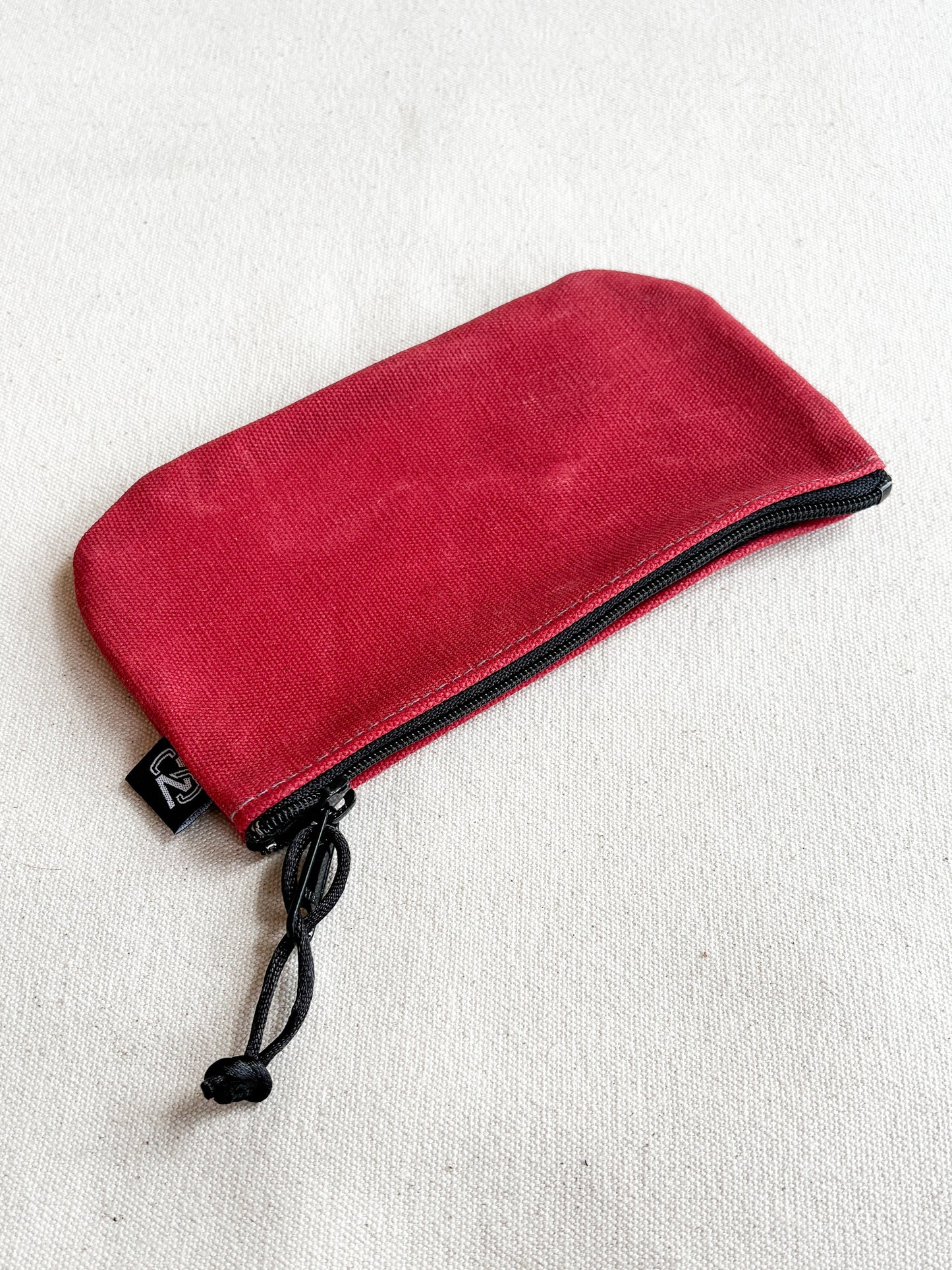 Small Waxed Canvas Zipper Pouch