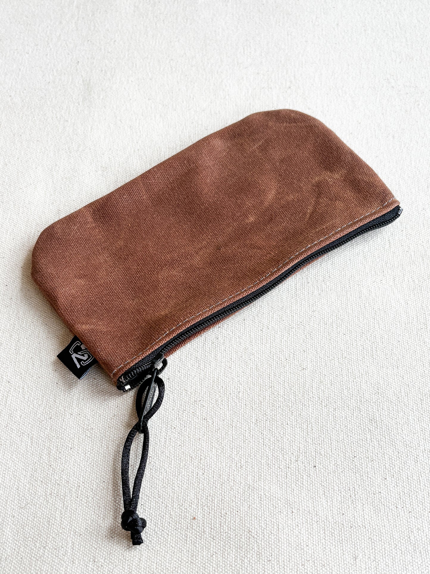 Small Waxed Canvas Zipper Pouch