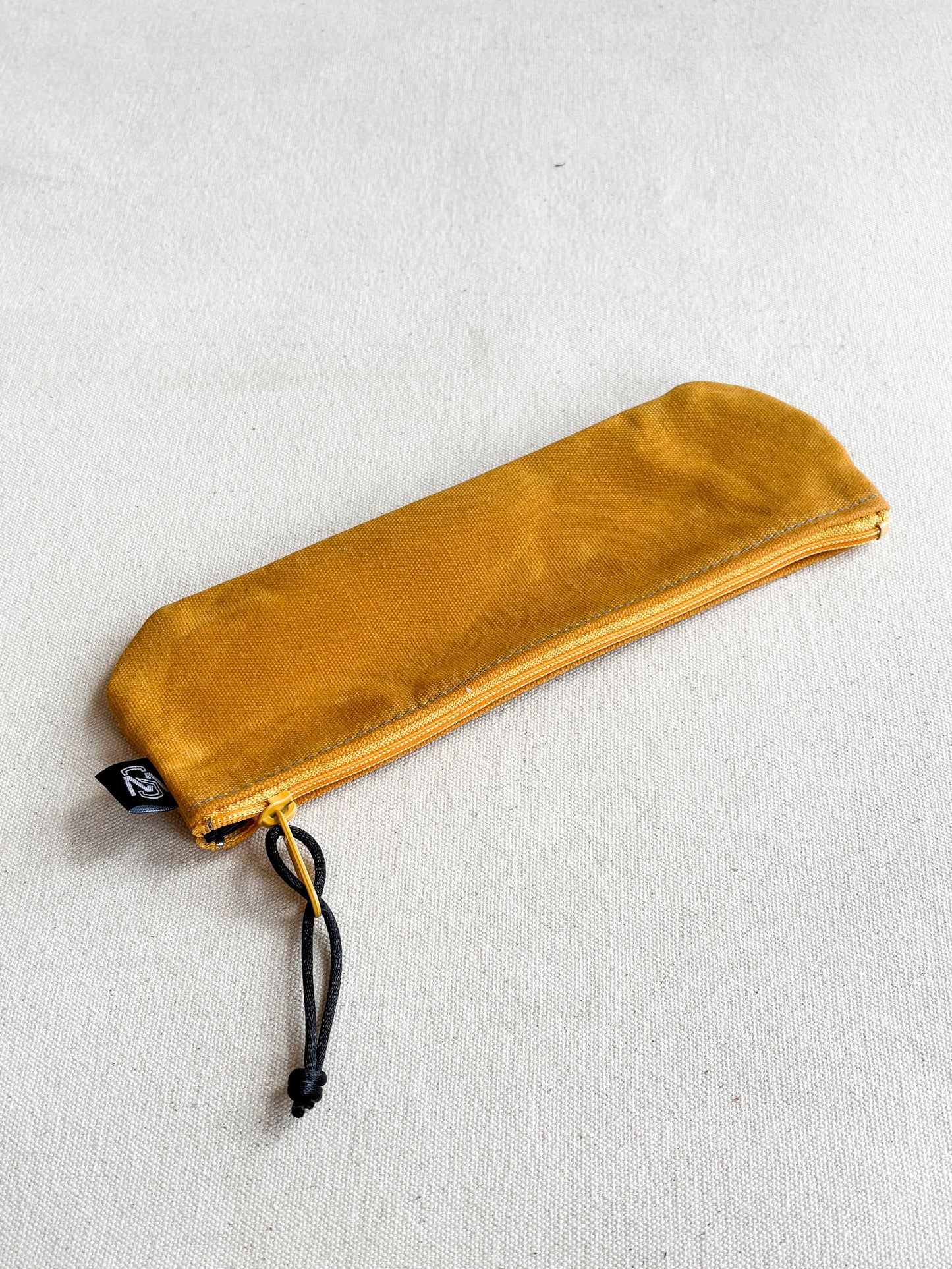 Waxed Canvas Pencil Zipper Pouch