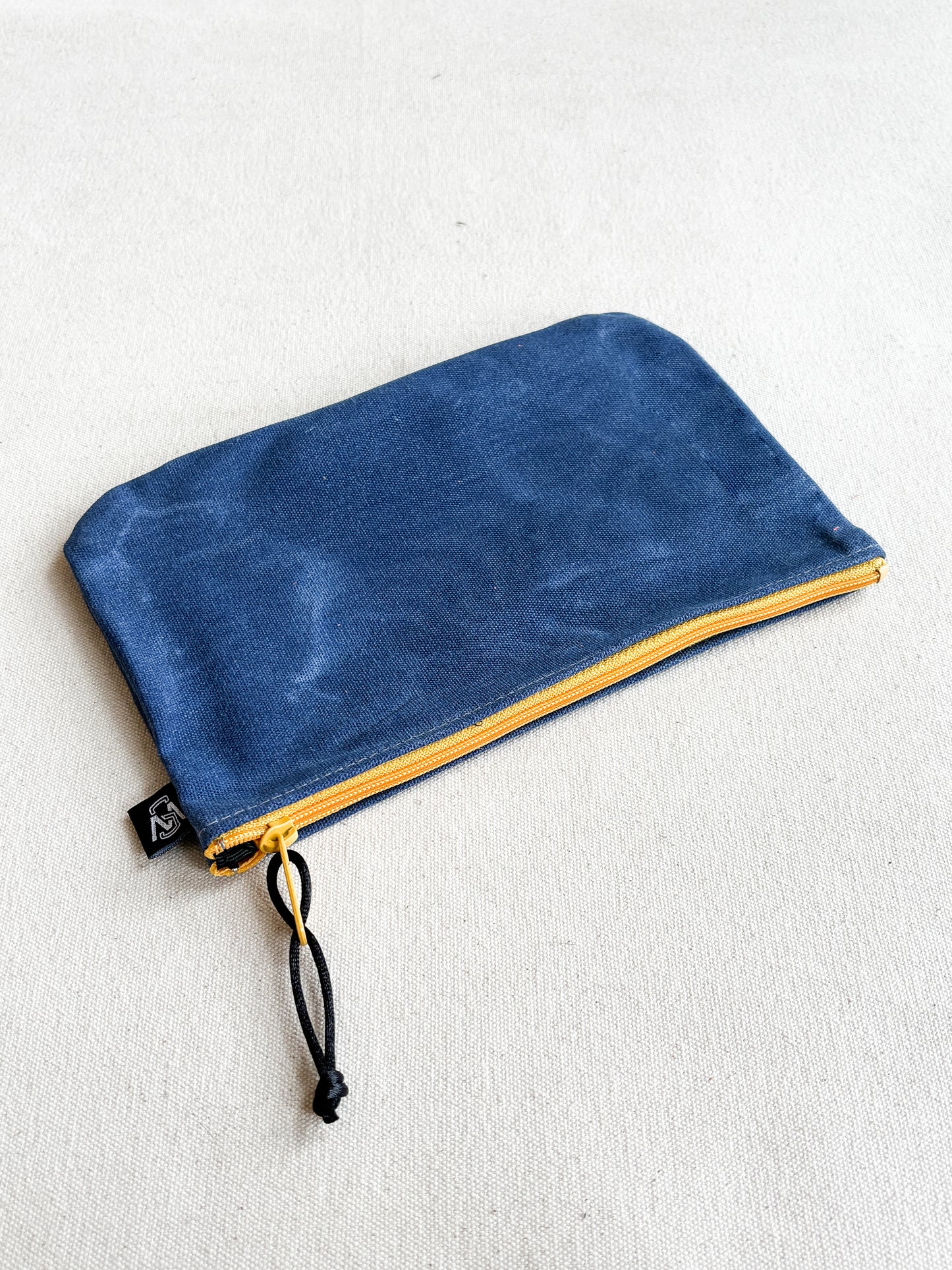Large Waxed Canvas Zipper Pouch