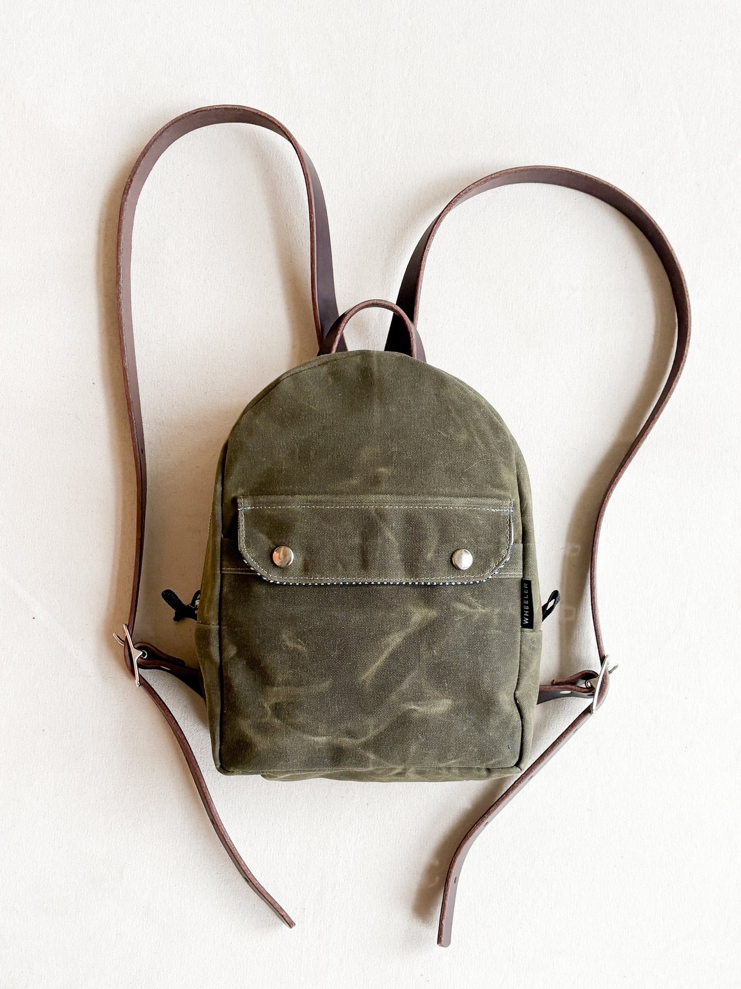 Waxed Canvas Mini Backpack