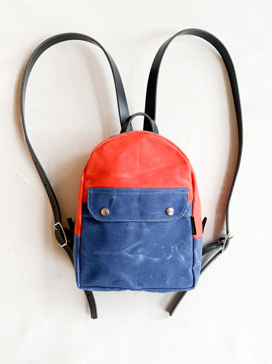 Waxed Canvas Mini Backpack