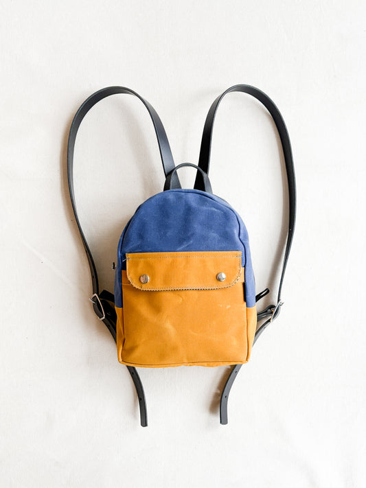 Waxed Canvas Mini Backpack