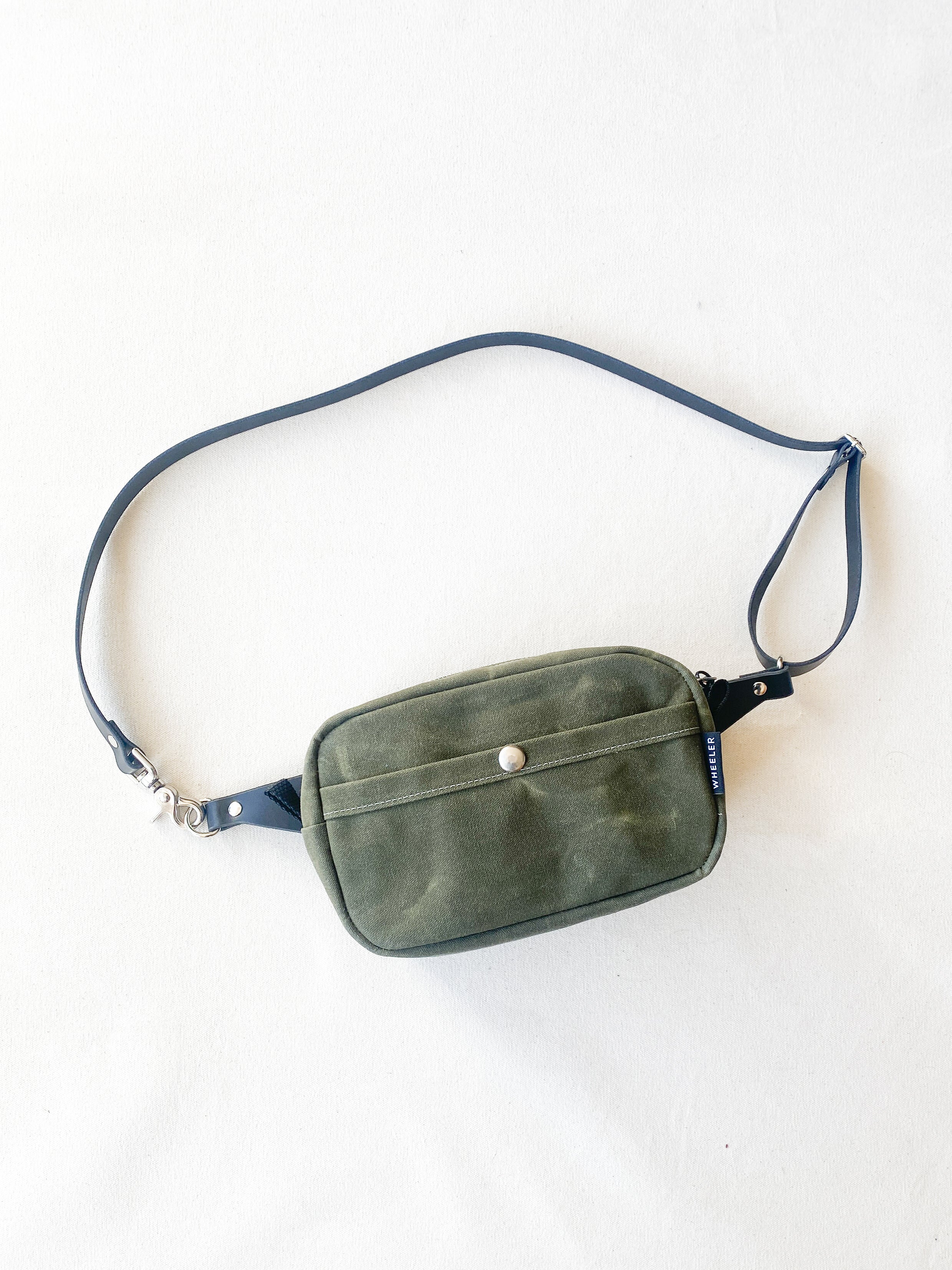 Waxed Canvas Box Bag with Leather Straps – Shift + Wheeler