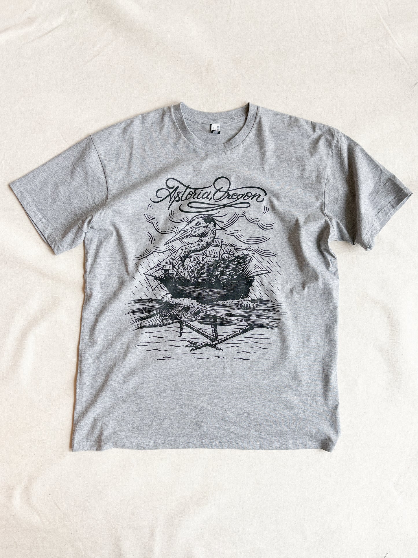 Astoria Heron Tee - Heather Grey