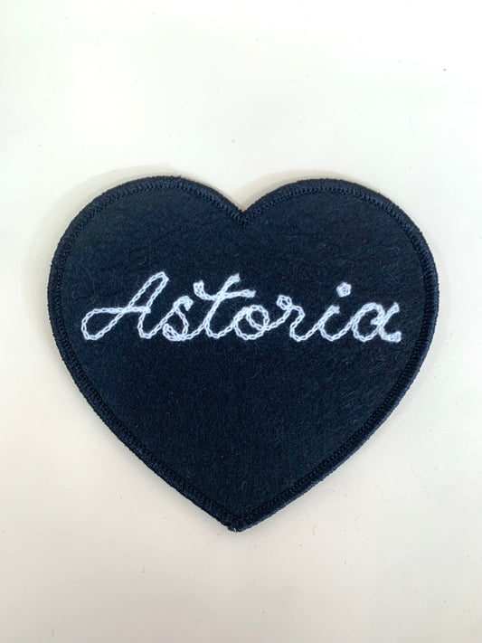 Astoria Chain Stitch Heart Patch