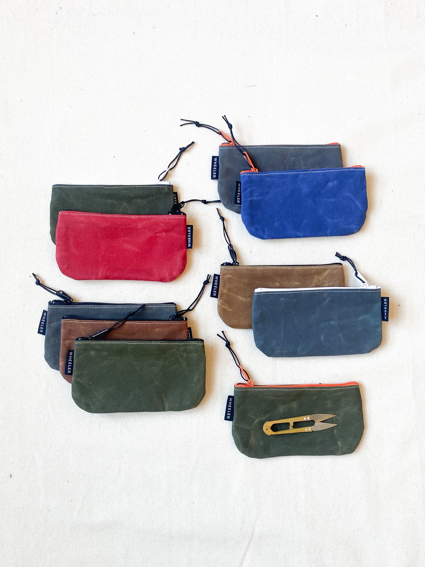 Small Waxed Canvas Zipper Pouch