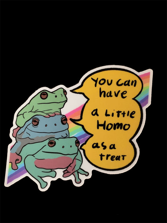 Little Homo as a Treat Sticker