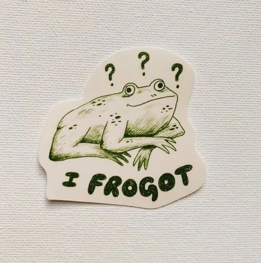 I Frogot Sticker