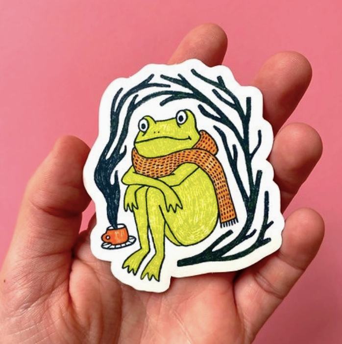Scarf Frog Sticker
