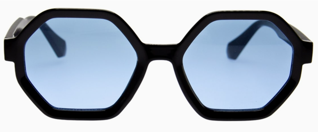 Black Hexagonal Sunglasses