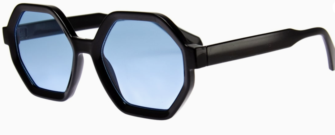 Black Hexagonal Sunglasses