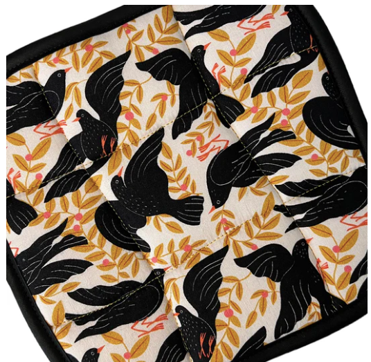 Black Birds Pot Holder