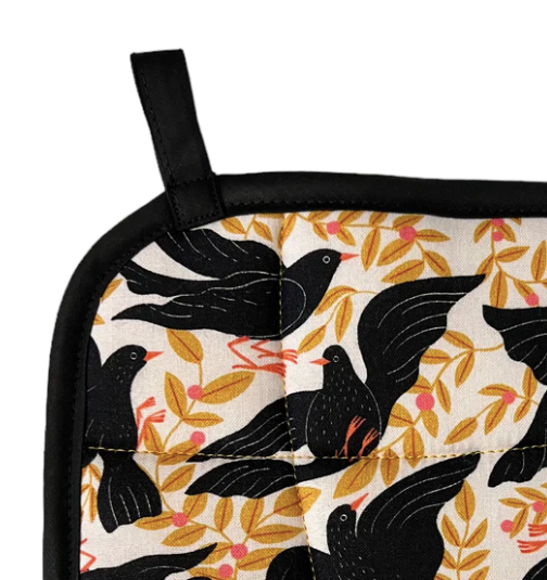 Black Birds Pot Holder