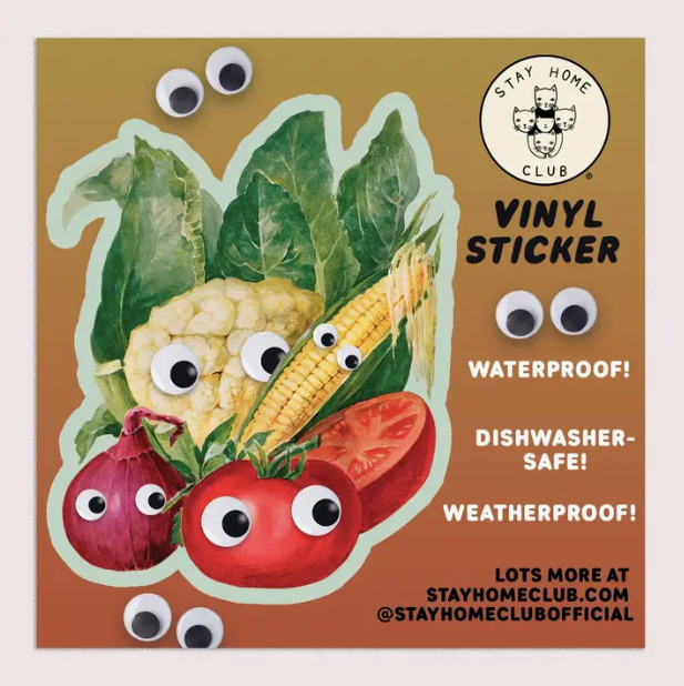 Veggie Googly Eyes Vinyl Sticker