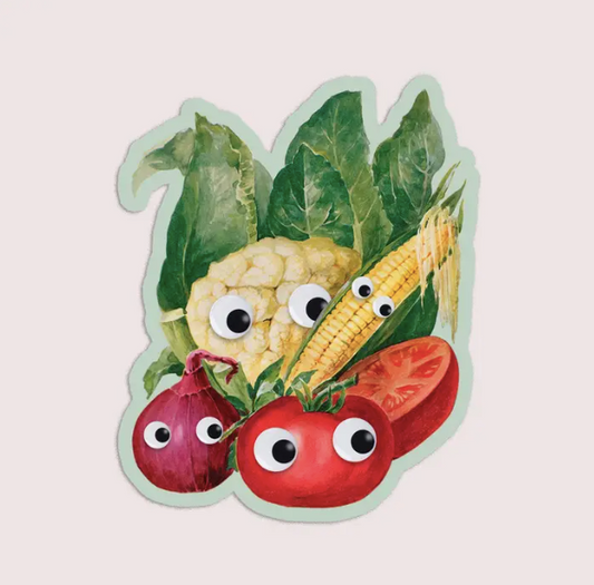 Veggie Googly Eyes Vinyl Sticker