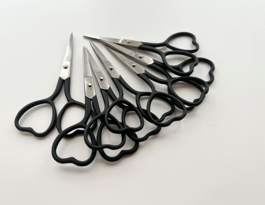 Heart Embroidery Scissors - Black