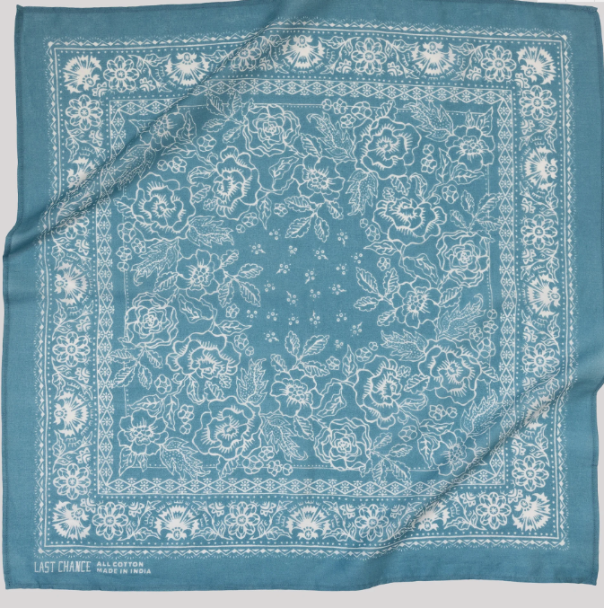 Rosey Bandana - Faded Blue