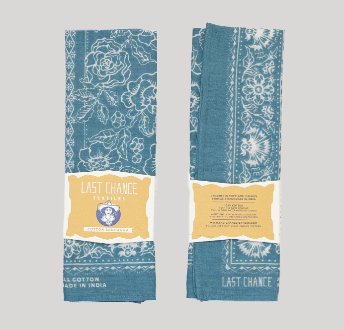 Rosey Bandana - Faded Blue