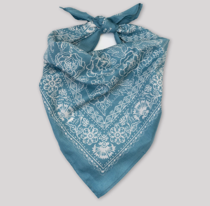 Rosey Bandana - Faded Blue