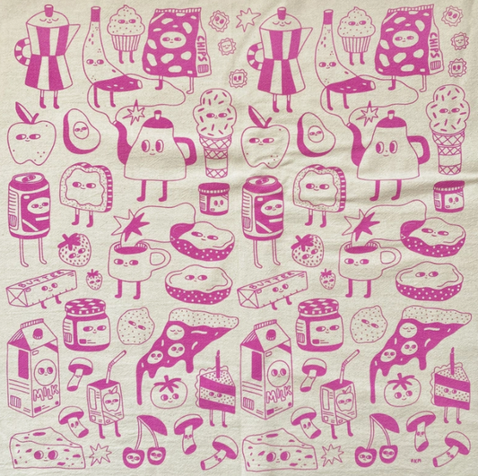 Food Friends Tea Towel