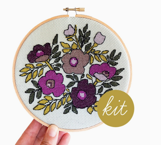 Violet Vibes Cross Stitch Kit