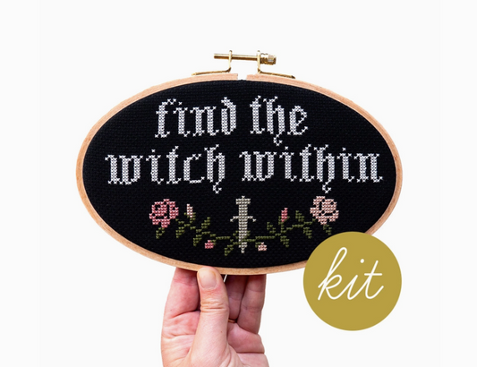 Find the Witch Within Cross Stitch Kit