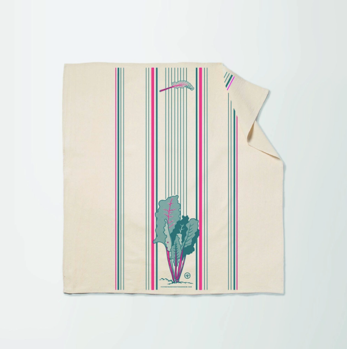 Summer Swiss Chard & Kale - Floursack Furoshiki Towel