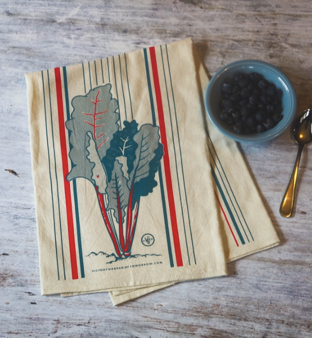 Summer Swiss Chard & Kale - Floursack Furoshiki Towel