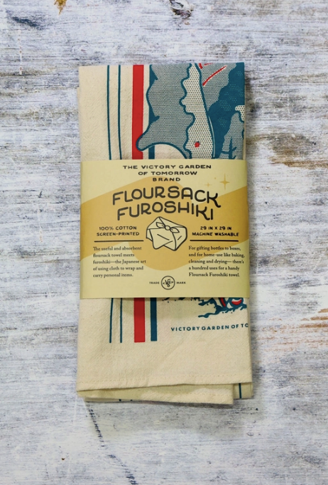 Summer Swiss Chard & Kale - Floursack Furoshiki Towel
