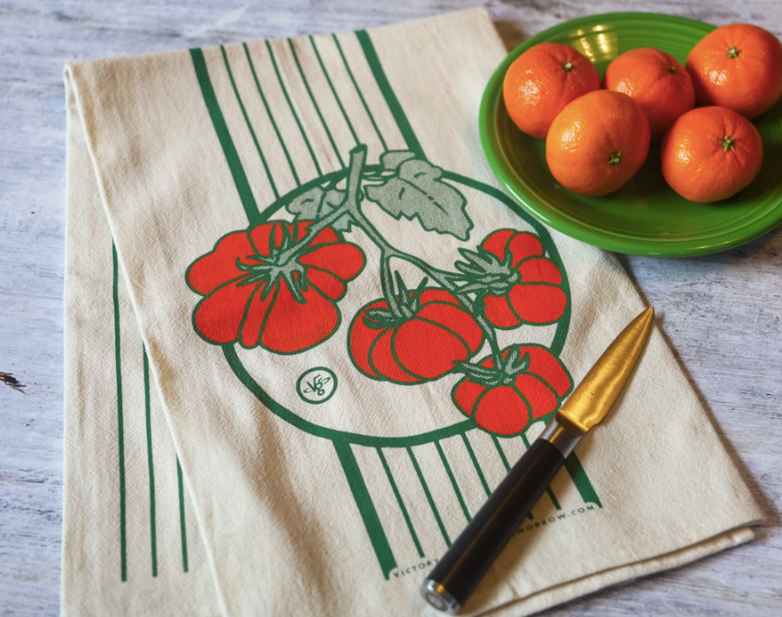 Tomato Harvest - Floursack Furoshiki Towel