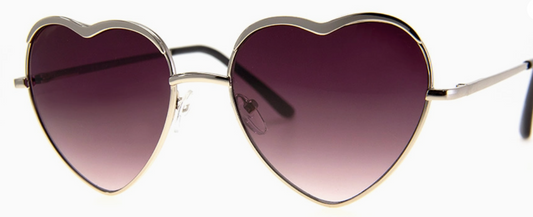 Heart of Glass Silver Sunglasses