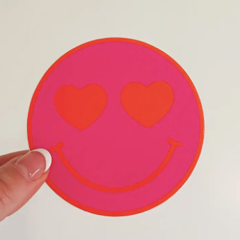 Heart Eyes Smiley Sticker
