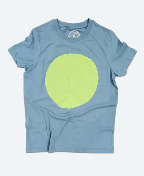 Circle Tee - Slate Chartreuse