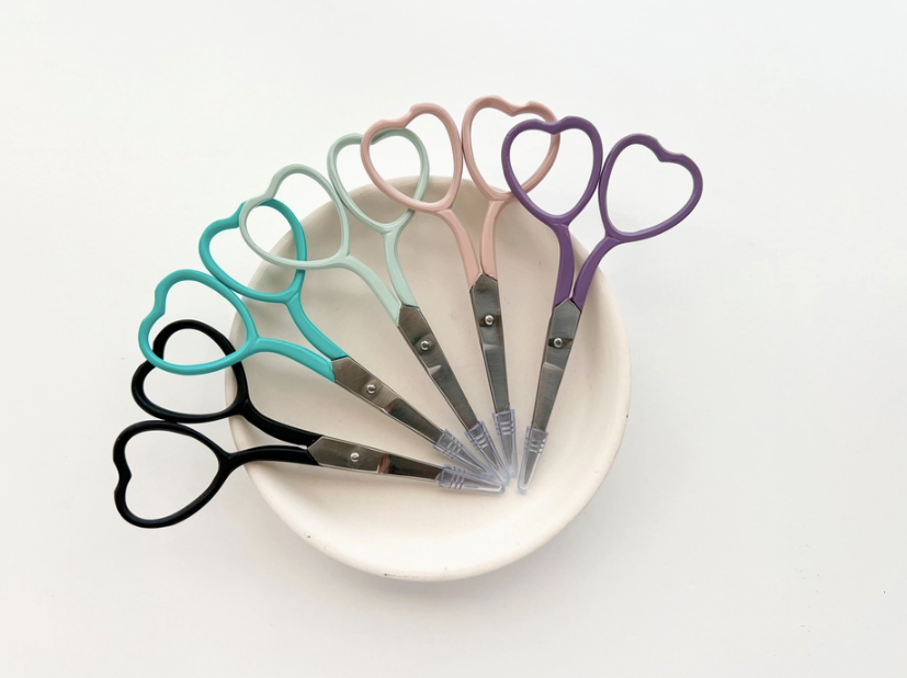 Heart Embroidery Scissors - Purple