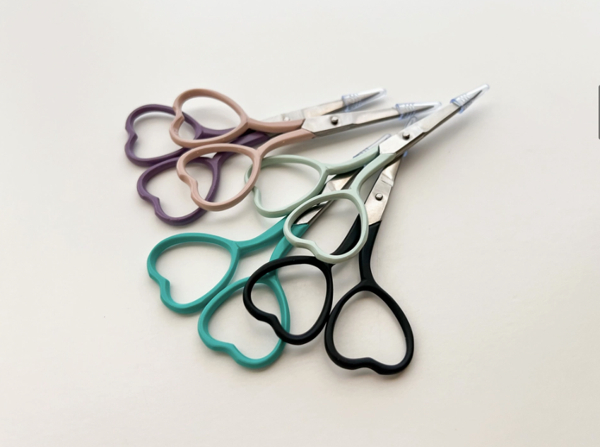 Heart Embroidery Scissors - Purple