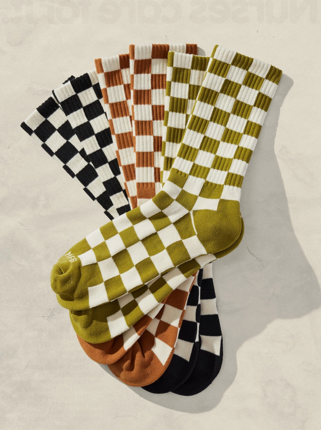 Checkerboard Socks - Black & Cream