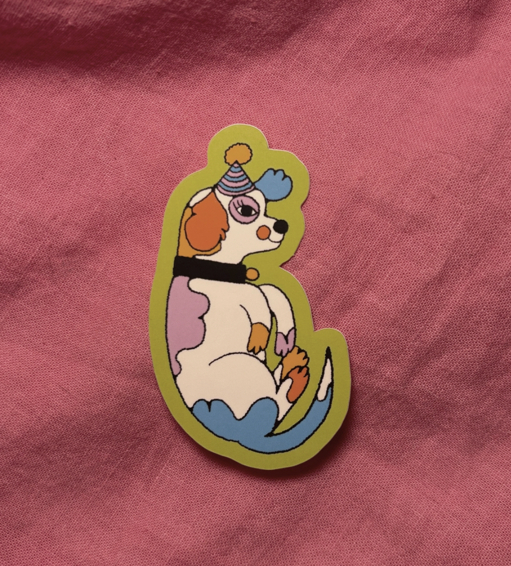 Silly Dog Sticker