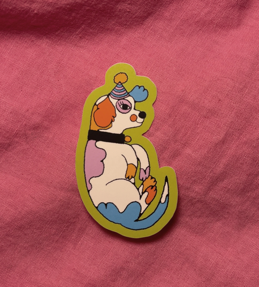 Silly Dog Sticker