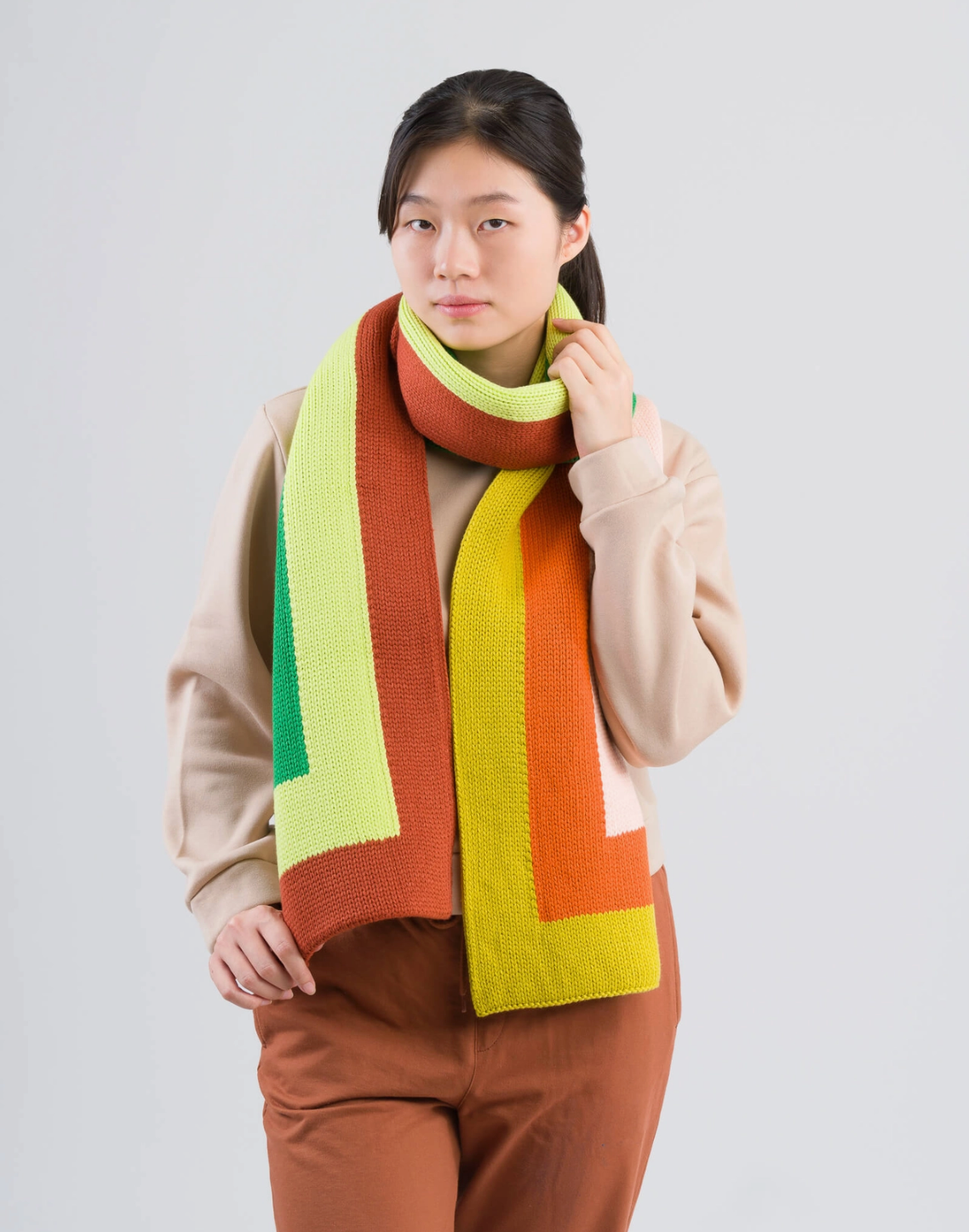 Corner Colorblock Big Scarf