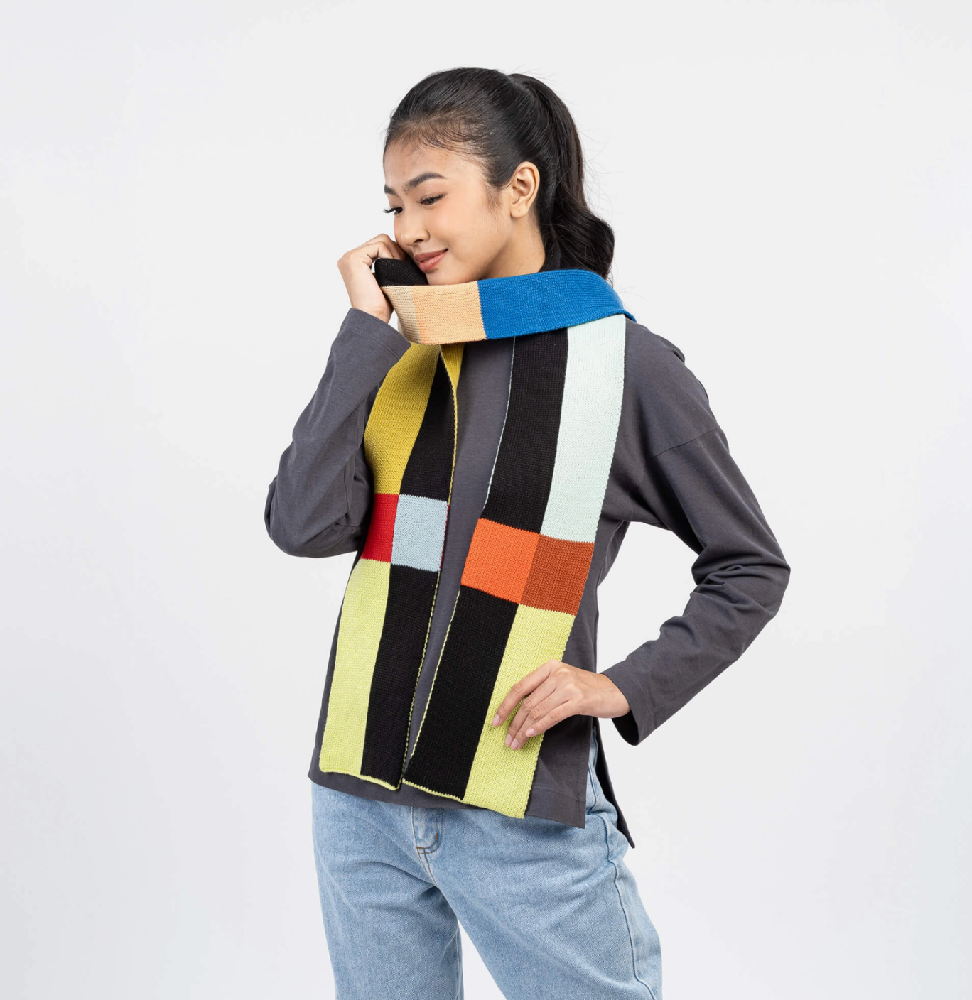 Chroma Skinny Scarf - Black