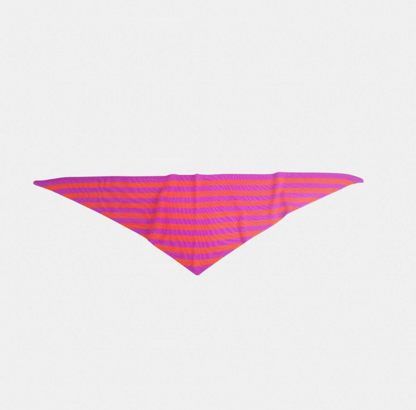 Simple Stripe Triangle Scarf - Poppy Magenta