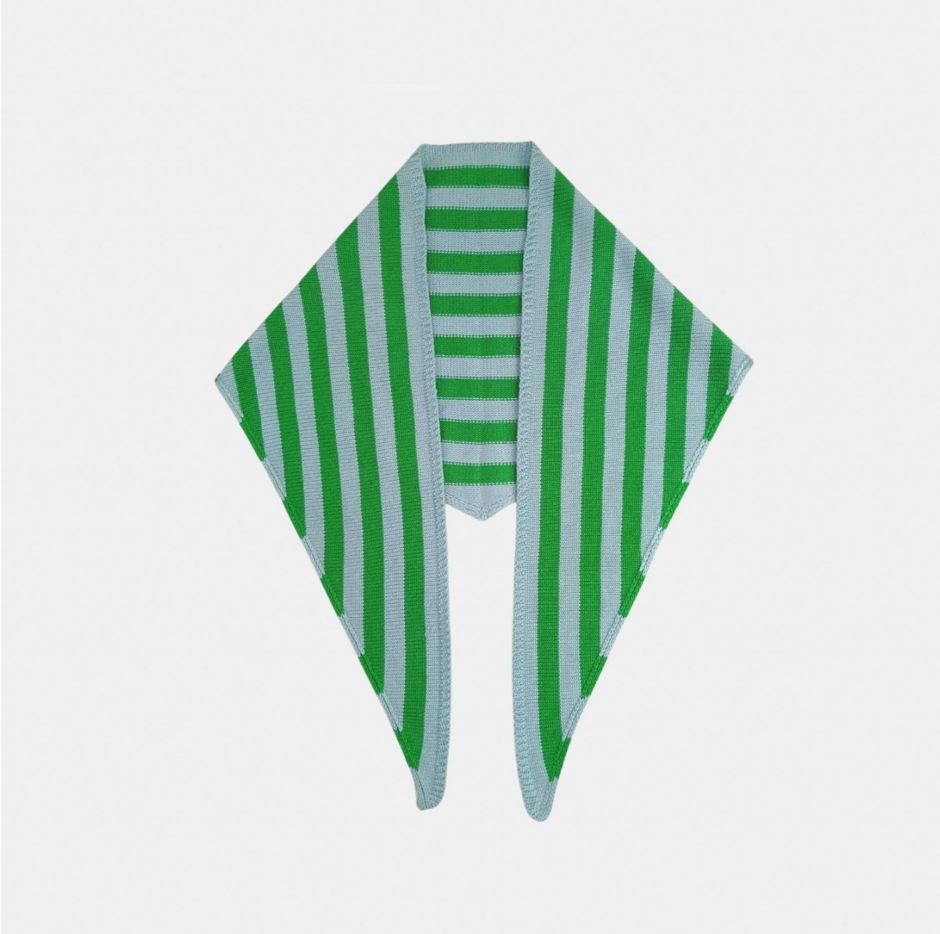 Simple Stripe Triangle Scarf - Kelly Stone Blue